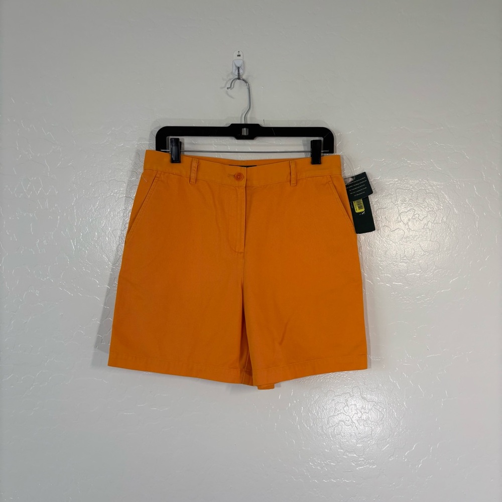 Lauren Ralph Lauren Womens Orange Chino Shorts - Size 8 Petite NWT